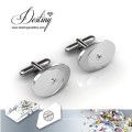 Destiny jewellery Crystal From Swarovski Round Perfect Cufflinks